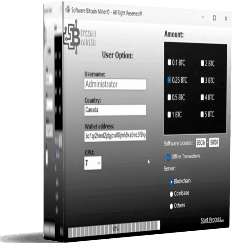 Bitcoin Miner V7 Premium Software Technology